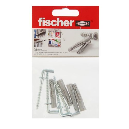 Дюбель Fischer UX 6X35 R  с кромкой + шуруп-коcтыль (4 шт). пакет картинка